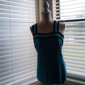 Exclusively Misook knit inner pinning sleeveless top